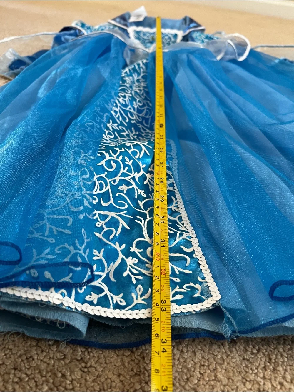 Blue Princess Tulle Dress-Up Costume for Kids